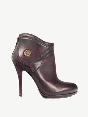 Gucci Diana Eggplant Betis Calf Hysteria Booties